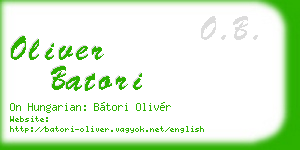 oliver batori business card